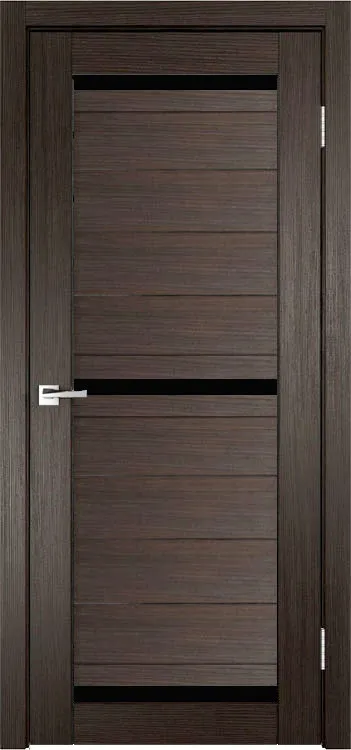 Фото Межкомнатная дверь Легенда Z-4 тон Грей Стекло Лакобель черное